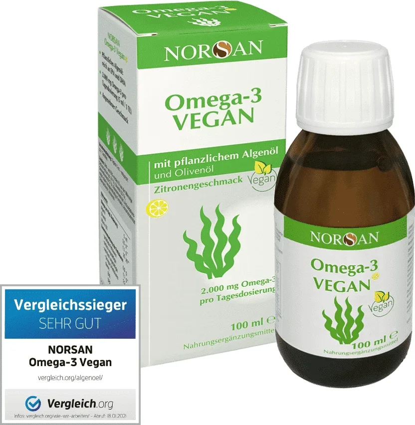 Produktabbildung: NORSAN Omega-3 Vegan (100 ml Algenöl)