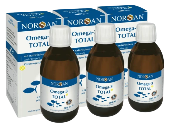 NORSAN Omega-3 Total 200ml Zitrone 3’er Pack