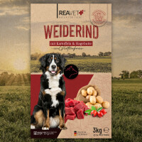 Trockenfutter Weiderind - mit Kartoffeln & Hagebutte 3kg