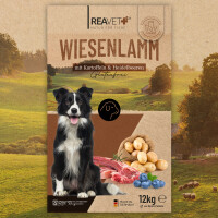 Trockenfutter Wiesenlamm - mit Kartoffeln & Heidelbeeren 12kg