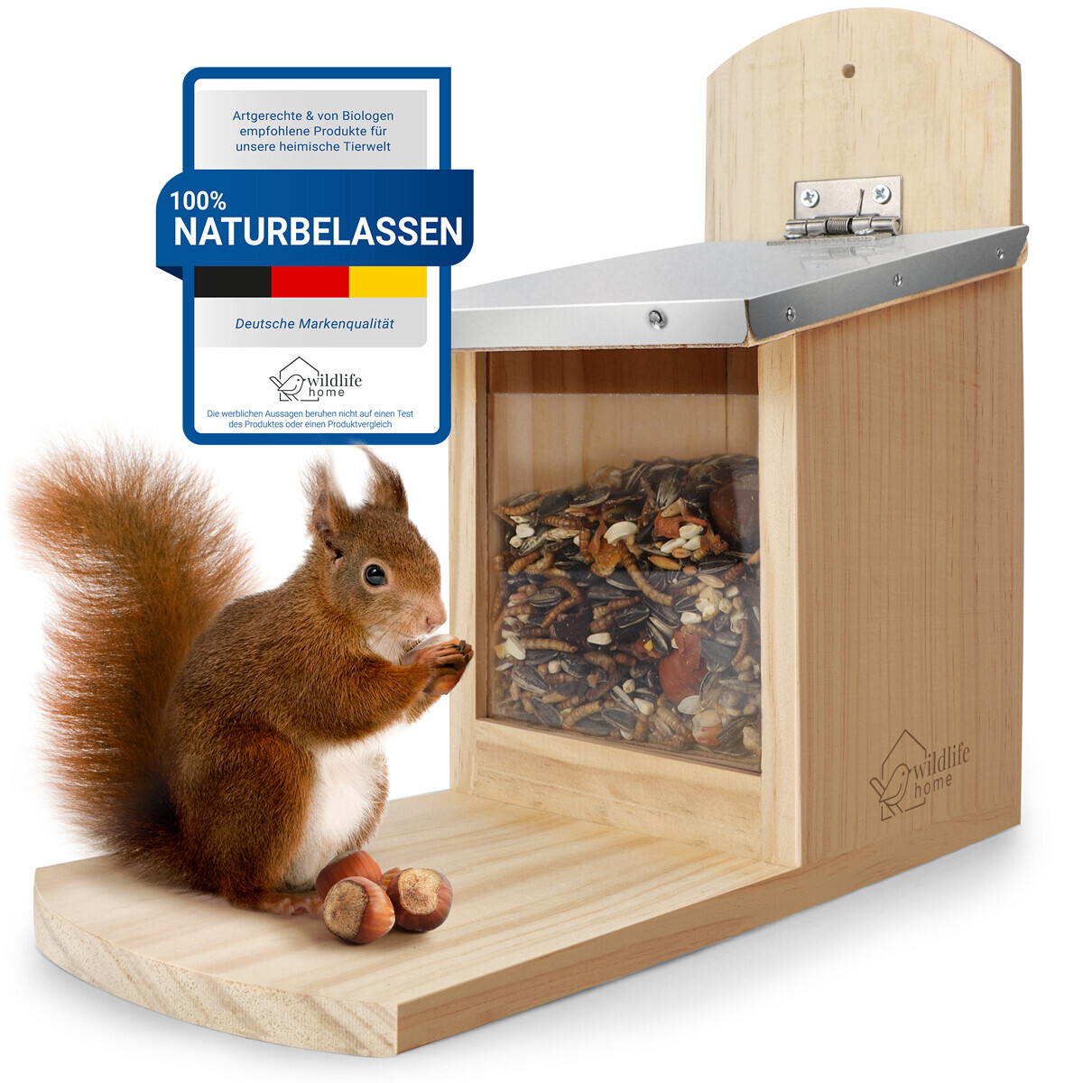 Görges Naturpharma Gmbh Eichhörnchen Futterhaus Mit Metalldach