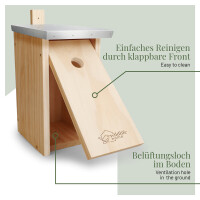 Nistkasten mit Metalldach für Kohlmeisen & Co. – Wetterfest und langlebig 4