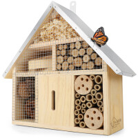 Insektenhotel mit Metalldach