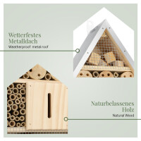 Großes Insektenhotel mit Metalldach 4