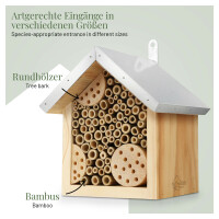 Bienenhotel mit Metalldach - Artgerechte Nisthilfe...