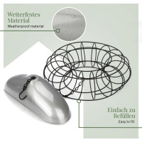Umweltfreundlicher Meisenknödelhalter aus Metall – Futterring für Wildvögel