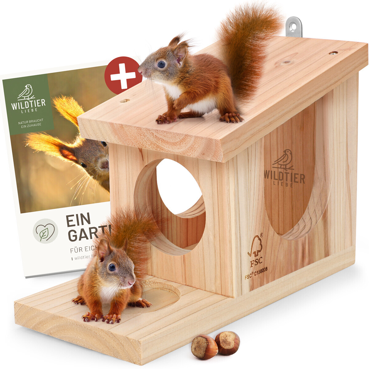Görges Naturpharma Gmbh Eichhörnchen-Spielhaus Aus Fsc-Holz Mit Integrierter Fluchtmöglichkeit