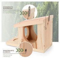 Eichhörnchen-Spielhaus aus FSC-Holz mit integrierter Fluchtmöglichkeit