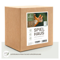 Eichhörnchen-Spielhaus aus FSC-Holz mit integrierter Fluchtmöglichkeit