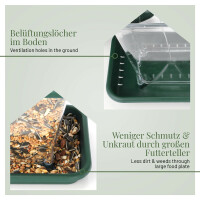 Vogelfutterspender in Pagodenform für hygienische...