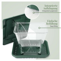 Vogelfutterspender in Pagodenform für hygienische Vogelfütterung
