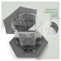 Futterlaterne Grau – Stilvolle, wetterfeste Futterstation für Vögel