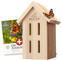 Schmetterlingshaus aus FSC Holz inkl. Ratgeber &...