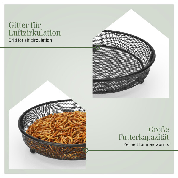 Tablett-Bodenfutterstation Für Vögel & Eichhörnchen – Poly-Holz, Verwittertes Holz/Tudorbraun