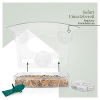 3IN1 Fenster-Futterhaus für Vögel: Futterschale, Tränke, Halter 4