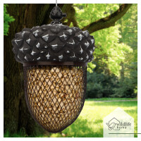 Wildlife Home Vogelfutterspender Eichelform aus Metall, wetterfest