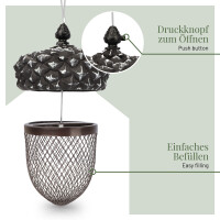 Wildlife Home Vogelfutterspender Eichelform aus Metall, wetterfest