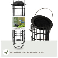 Meisenknödelhalter 31cm aus Metall - schwarz, umweltfre