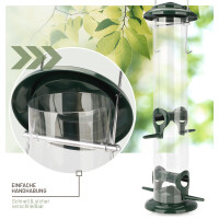 Futtersäule für Samen, Körner & Kerne 38cm, Grün inkl. Ratgeber