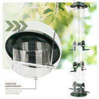 Futtersäule 52cm für Samen, Körner & Kerne inkl. Ratgeber, Grün