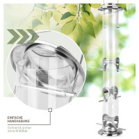 Edelstahl-Futtersäule für Samen & Körner 52cm, inkl. Ratgeber