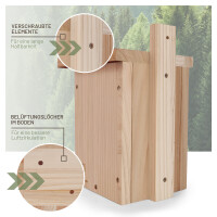 Rotkehlchen Nistkasten aus FSC-zertifiziertem Massivholz