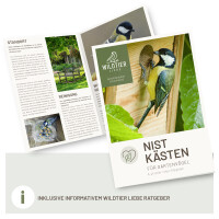 Rotkehlchen Nistkasten aus FSC-zertifiziertem Massivholz