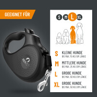 Professionelle Retractable Rollleine L für Hunde bis 50