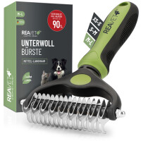 REAVET Unterwollbürste M-L für Hunde & Katzen - Sanft & Effektiv 1