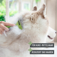 REAVET Unterwollkamm M mit Selbstreinigungsknopf für Hu