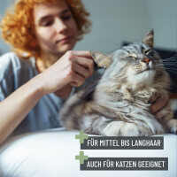 Fellkamm 2in1 für Hunde & Katzen - Für langes und mittellanges Fell