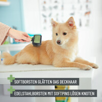 REAVET Zupfbürste 2in1 für Hunde & Katzen – Duo Care Funktion