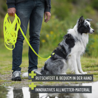 REAVET Schleppleine 5m Neon Gelb - Kontrollierter Freilauf f