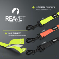REAVET Schleppleine 5m Neon Gelb - Kontrollierter Freilauf f