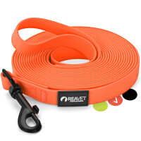 REAVET Schleppleine 5 Meter Neon Orange - Robust & Komfortabel