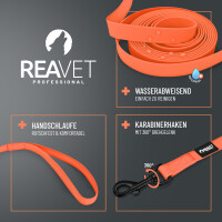 REAVET Schleppleine 5 Meter Neon Orange - Robust & Komfortabel