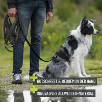 REAVET Schleppleine 5m Schwarz - Kontrollierter Freilauf &am