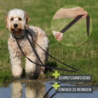 REAVET Schleppleine 5m Schwarz - Kontrollierter Freilauf &am