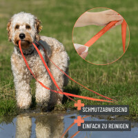 Schleppleine 10 Meter Neon-Orange – Leuchtende Hundeleine für Training
