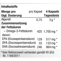 NORSAN Omega-3 Vegan 80 Kapseln - Pflanzliche DHA & EPA 