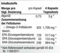 NORSAN Omega-3 Vegan 80 Kapseln -Pflanzliches Omega-3...