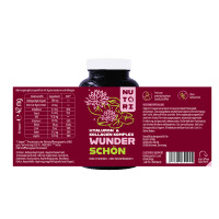 WUNDER SCHÖN Hyaluron-Kollagen-Komplex – Nahrungsergänzung mit Hyaluronsäure & Kollagenpeptiden 90 Kapseln