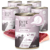 ReaVET Hundenassfutter Ente Pur 6 x 400g - Getreidefrei &amp