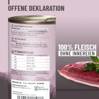 REAVET Hundenassfutter Ente Pur 12 x 800g - 100% Muskelfleis