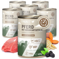 Hundenassfutter - Pferd mit Süßkartoffeln an...
