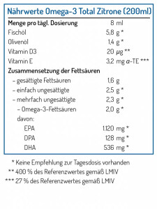 NORSAN Omega-3 Total 200ml Zitrone